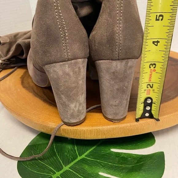 Seychelles over The Knee Faux Suede Drawstring Heeled Boots - Picture 3 of 4